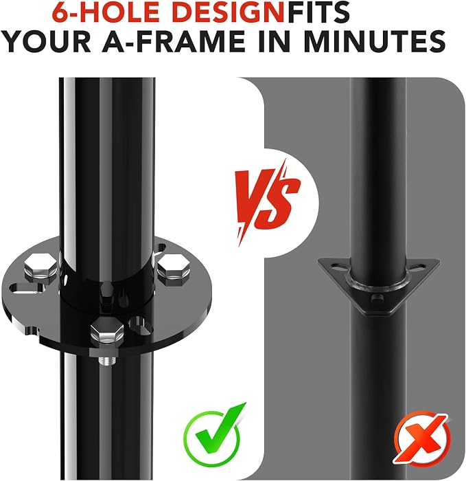 BYERN AUTO A-Frame Trailer Jack, 5000lbs Foot Plate & 2000 lbs Dual-Wheel, 20-24V Cordless Drill Compatible & Hand Crank, 14" Lift, Heavy Duty RV Tongue Jack for Trailer, Utility, Boat, Yacht