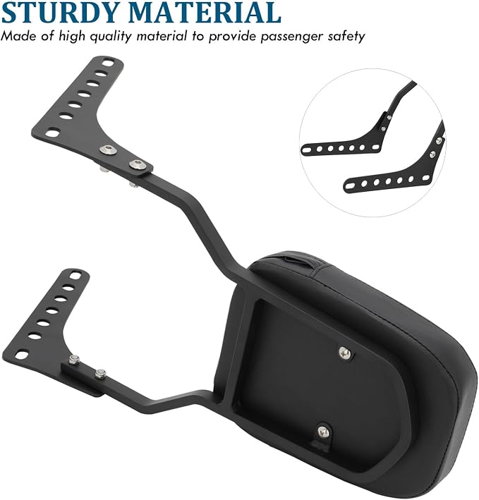 Passenger Sissy Bar Rear Backrest Pad for Harley Street Bob FXBB Softail Slim FLSL Deluxe FLDE Heritage Classic FLHC FLHCS 2018-2023, Black