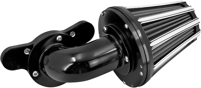Air Cleaner Filter 90° Forward-Facing Intake Kit CNC Fit for Harley Touring Softail Dyna Sportster XL (Black Housing Grey Element, A For Sportster XL 04-22)