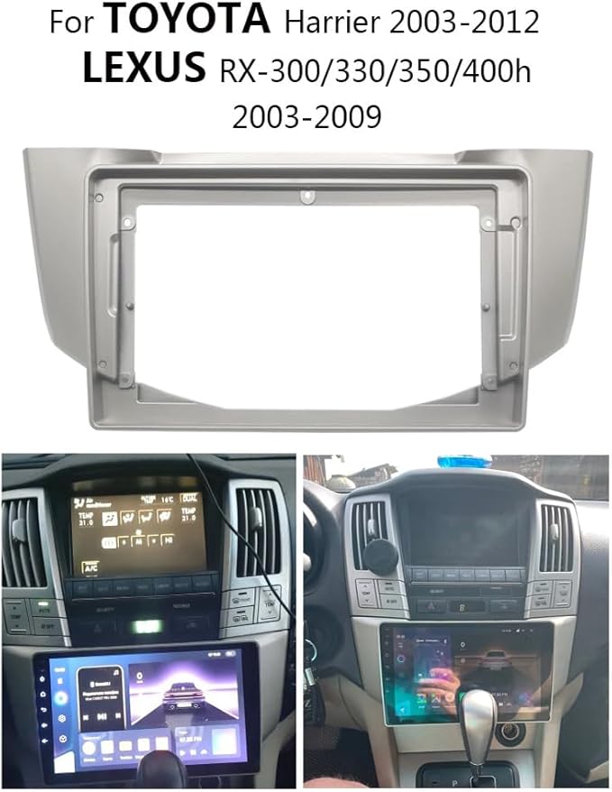 9'' Car Radio Stereo Dash Install Kit Fascia Panel Trim fits for Lexus RX300/330/350/400h 2003-2009 and Toyota Harrier 2003-2012 Installation Aftermarket Stereo Headunit