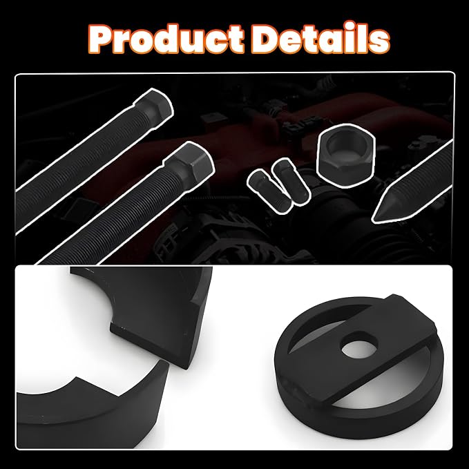 7835 Rear Main Seal Tool Kit for 1998-2003 Ford 7.3L Diesel Engines, 3/4 and 1 Ton Trucks Heavy Duty Crankshaft Seal Installer Set Compatible with F-250 F-350 E-350