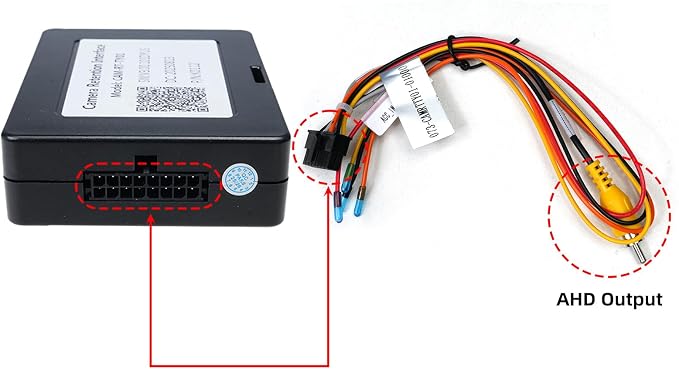 dasaita Camera Adapter for Toyota Tundra 2022 2023 2024 2025 RAV4 Corolla 2023 2024 Factory Backup Camera Video Signal Adapter Reverse Camera Adapter