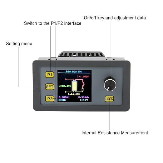 Electronic Load Detector Module WEL3005 30W 5A Battery Resistor Tester Adjustable Constant Current with Color Screen