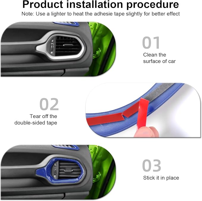 CheroCar 31 PCS Full Set Interior Decoration Trim Kit Steering Button Cover Door Handle Cover Air Outlet Cover Cup Holder Gear Cover Trim Door Speaker Cover for Jeep Renegade 2016-2018,Blue…