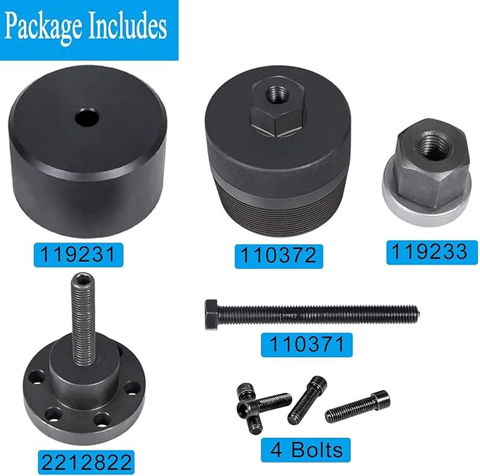 YMT 2241 Front Crankshaft Seal Remover & Installer Kit Fits for BMW N20 N26-110 371, 110 372, 2 212 822, 119 231, 119 233