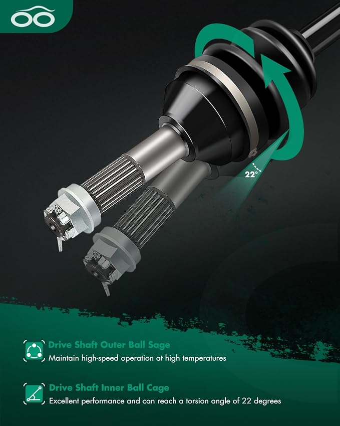 SCITOO Rear Left Right CV Axle Shaft Assembly Fit 2006-2013 for Kawasaki Brute Force 650 2005-2019 for Kawasaki Brute Force 750 59266-0002 59266-0023