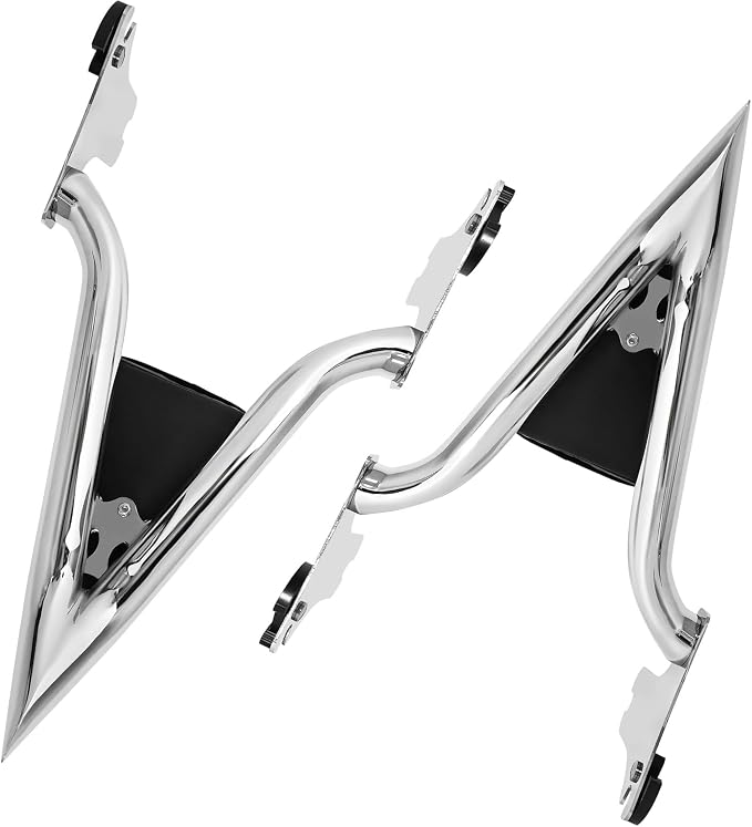 1997-2008 Detachable Sissy Bar Backrest Passenger Back Rest Pad for Harley Touring Road Glide Road King CVO Street Glide Electra Glide (22" Tall Chrome)