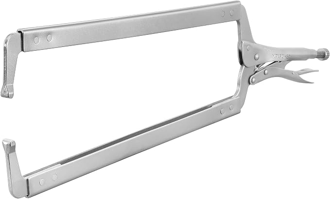 MAXPOWER 24-inch C Clamp Locking Pliers, Locking C Clamp with Regular Tips, MAX Jaw Capacity Up to 11"