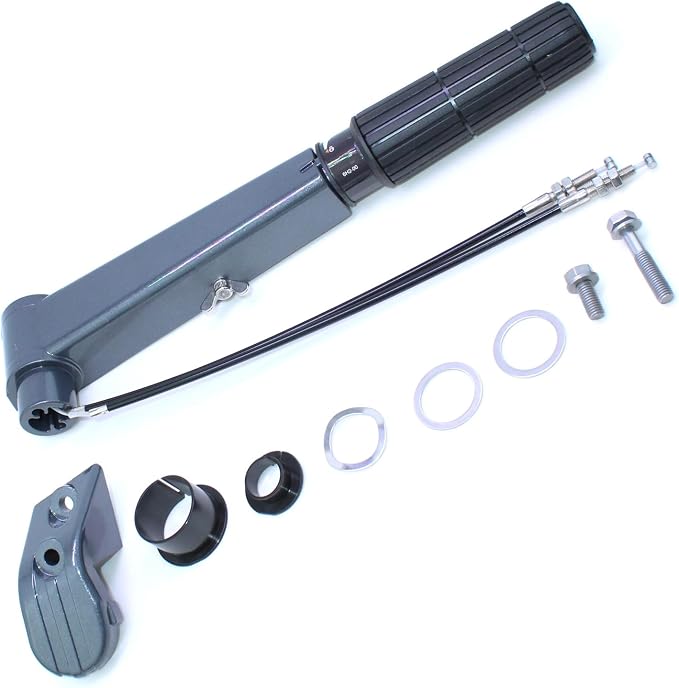6B4-42111-00-4D Throttle Handle Steering Assembly with Cable for Yamaha Outboard Motor 2-Stroke 9.9HP 15HP