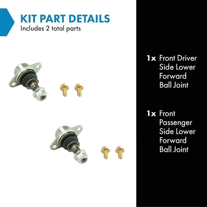 TRQ Front Lower Ball Joint Set Compatible with 2007-2010 BMW X3