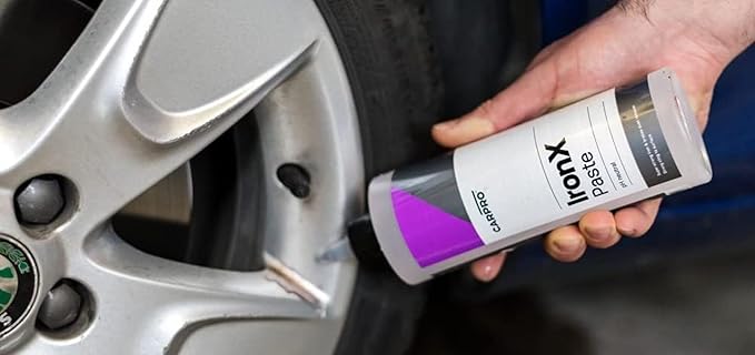CARPRO IronX Paste Concentrated Iron Remover - Clings to & Dissolves Baked on Brake Dust on Clear Coated, Chrome, or Alloy Wheels - 500ml (17oz)