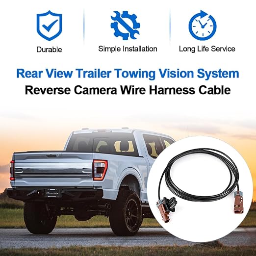 Reverse Camera Cable Harness Assembly HC3Z-14D202-M Compatible with 2017-2022 Ford F-250 F-350 Super Duty (w/Towing System)