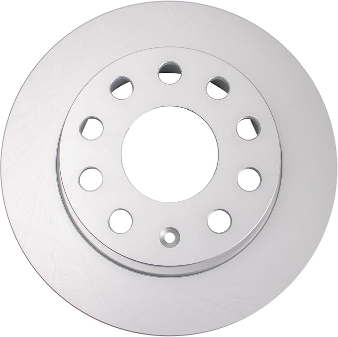 TRQ Rear Brake Rotor Set G Coated Solid Compatible with 2010-2013 Audi A3 2011-2013 A3 Quattro 2013-2019 Volkswagen Beetle 2009-2013 Eos 2011-2018 Jetta 2015 Golf SportWagen