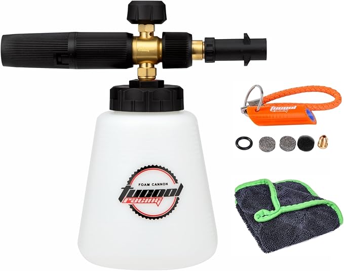 Adjustable Foam Cannon for Karcher K2-K7 (Excludes PS Series) | 1300-3600 PSI | Thick Snow Foam Lance for Car Wash (White)