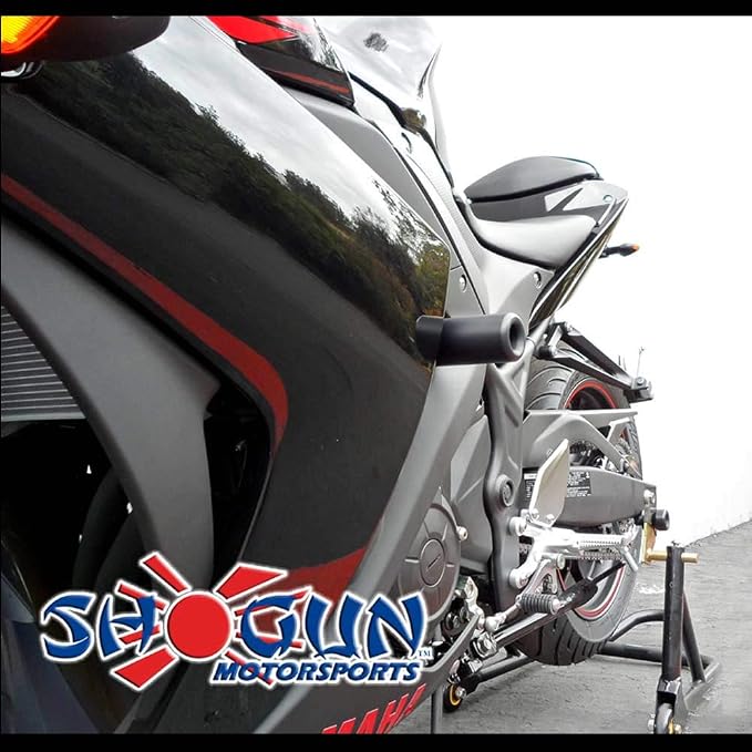 Shogun USA Made Yam YZF-R3 YZF R3 Also Fits ABS Models 2015 2016 2017 2018 Black Complete No Cut Frame Slider Kit Includes No Cut Frame Sliders Swing Arm Spools and Bar Ends - 755-6129