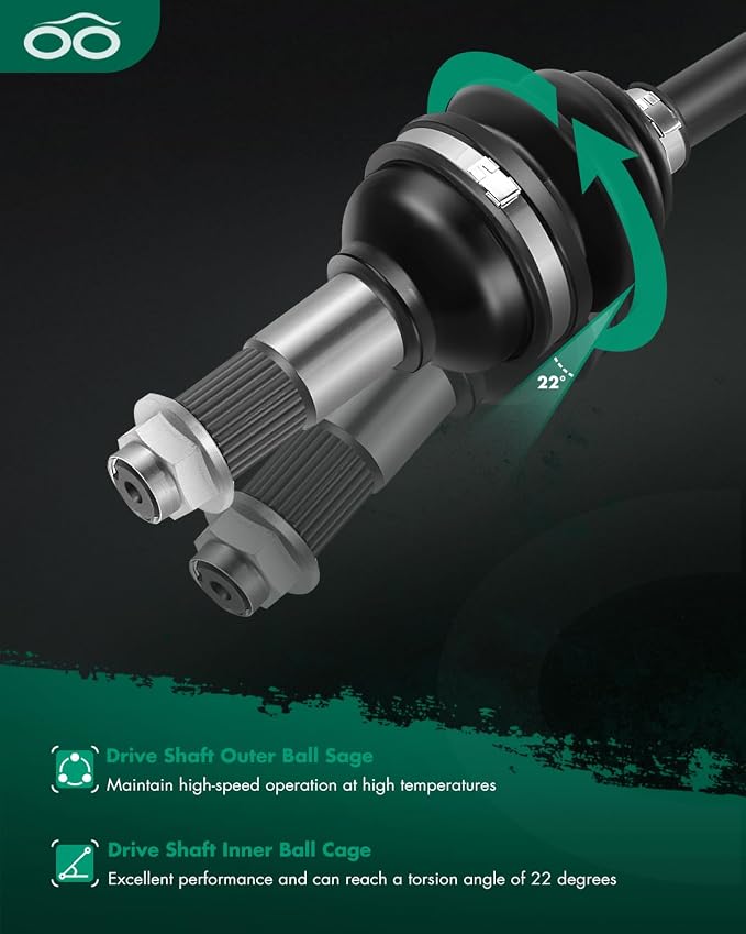 SCITOO 28P-2510F-00-00,3B4-2518E-00-00 Front Left Right CV Axle for Yamaha Grizzly 550 Grizzly 700 Kodiak 700 Kodiak 700K
