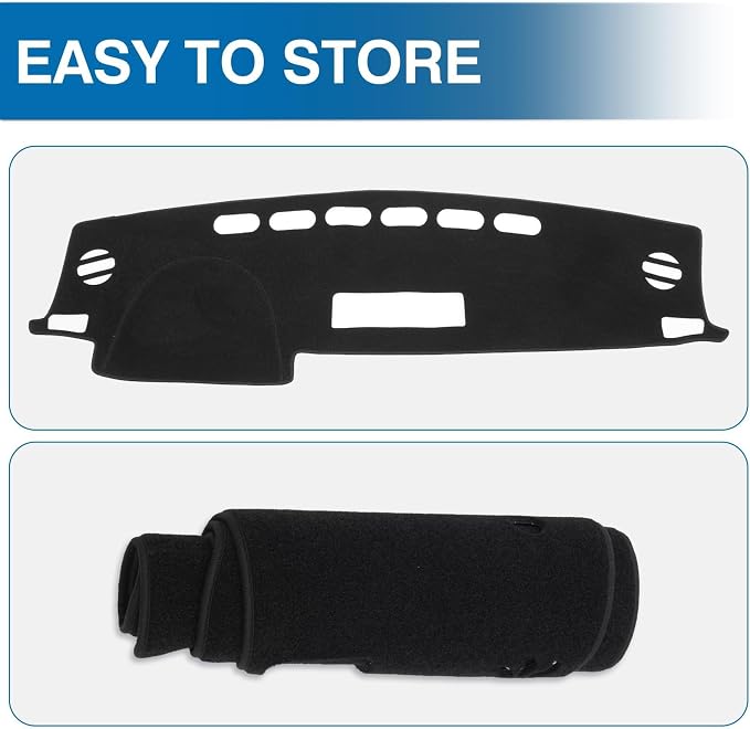 KUST Black Dash Cover Mat for Toyota RAV4 2013-2018 Left Hand Driving Non-Slip Center Console Dashboard Cover Interior for Toyota RAV4 Accessories Custom Fit Dash Mat Sunshade Windshield Glare
