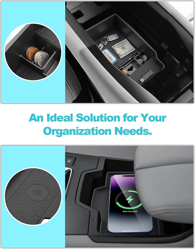 CDEFG 4Pcs for 2026 Mazda CX5 Center Console Organizer for 2026 Mazda CX-5 (S/Select/Preferred/Premium/Premium Plus) Accessories Middle Console Tray Storage Box