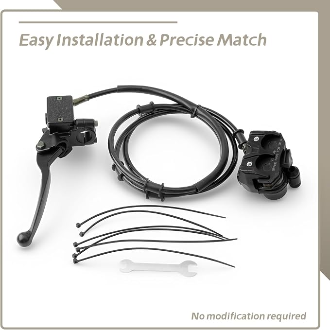 Mini Bike Rear Hydraulic Disc Brake Kit 7/8 Left Brake Master Cylinder Replacement for Coleman B200RSV B200 200cc for Mega Moto B212 Minibike, 67" Hose 7/8" 22 mm Left Brake Lever Parts