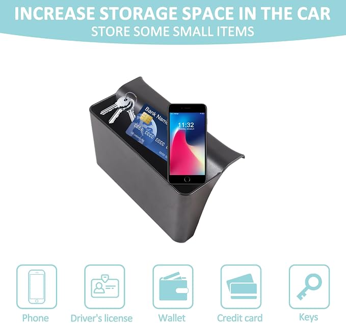 Daeiclru Center Console Storage Box Compatible with Chevrolet Corvette C8 2020-2024, Gear Shift Console Side Tray Organizer, Auto Interior Storage Accessories