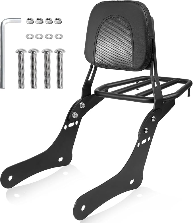 Motorcycle Sissy Bar Detachable Rear Passenger Backrest with Luggage Rack Backrest Pad for Honda Rebel 1100 1100T CMX1100 DCT 2021-2026 Replace OEM P/N:08R71-MLA-A00MLA-A00