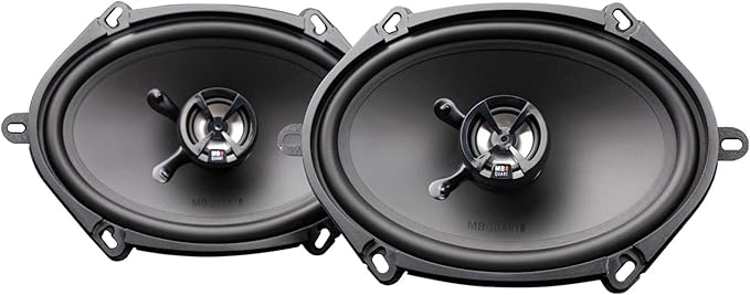 MB Quart Discus 5x7 & 6x8" 2 Way Car Audio Coaxial Speakers with Polypropylene Cones & Butyl Rubber Surrounds for Enhanced Quality, 100W, 88 dB, Pair