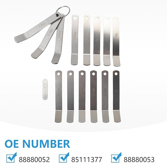 Feeler Gauge Jake Brake Tool Set Compatible with Volve Mack MP7 MP8 MP10 D12 D13 D16 Engines Intake & Exhaust Valve Adjustment Kit (14 PCs) Replaces 88880053 88880052 85111377