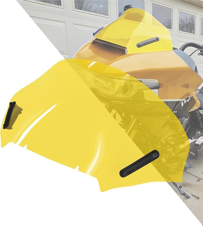 Road Glide Windshield 13.5" Wave Fairing Windscreen Cover for Harley FLTRX 2024-2025, FLTRXSE 2023-2025, FLTRXSTSE 2024-2025 Yellow