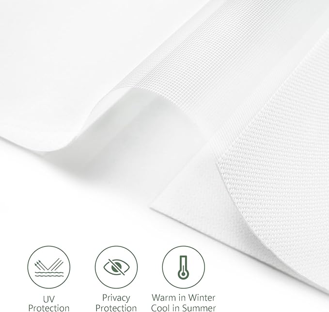 MING CHEN Motorized Blinds with Remote Control 95% Blackout Electric Zebra Blinds for Windows Compatible with Alexa Google for Home Office 100% Polyester Luxurious White, Custom Sizes