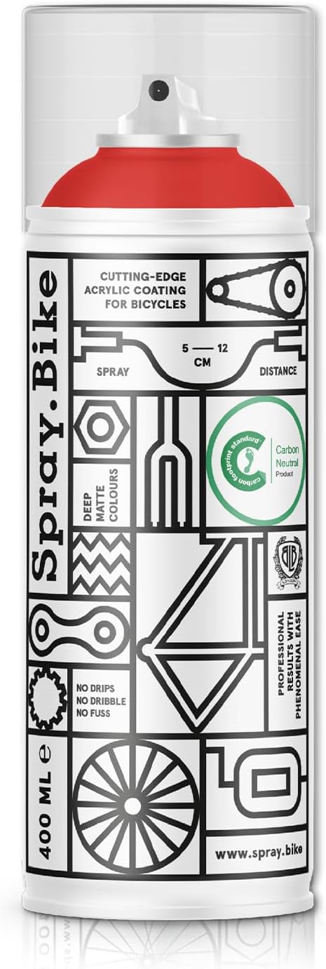 Spray.Bike Spray Paint - Coventry Red | Designed Mainly for Bicycles | Multi-Use Acrylic Spray Paint for Metal, Plastic | High Coverage Bike Paint, 400ml