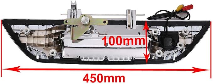 1280 * 720 Pixels HD Car Rear View Trunk Handle Parking Camera Replacement for Toyota Hilux 8 MK8 Pickup Truck Masters OX AN120 AN130 Revo Recco/Invincible 50 2015-2019(with 4.3-inch Rearview Mirror)