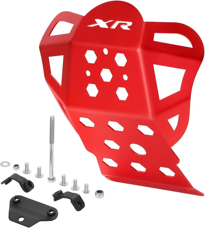 XR150L Skid Plate - Front Engine Bash Cover Guard Compatible with 2023~2025 XR125L XR150L - Skidplate Thickness Enhancement (Red)