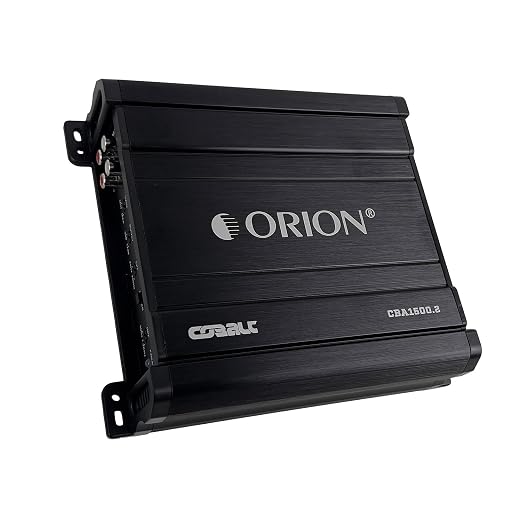 Orion Cobalt Series CBA1500.2 High Efficiency 2-Channel Class A/B Amplifier for Car Audio Stereo - 1500W Max, 250W RMS, 2/4 Ohm Stable, Adjustable Low/High Pass, Bass Boost, MOSFET Power Supply