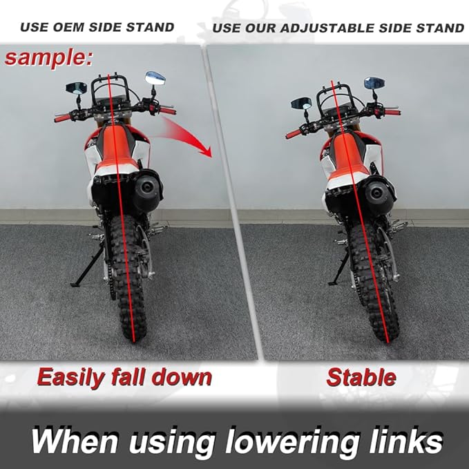 Xitomer 3 inch Adjustable Kickstand Fit for Ninja ZX-6R ZX6R 2013-2026 ZX 6R Motorcycle Adjustable Side Stand Adjustable Kickstand Steel