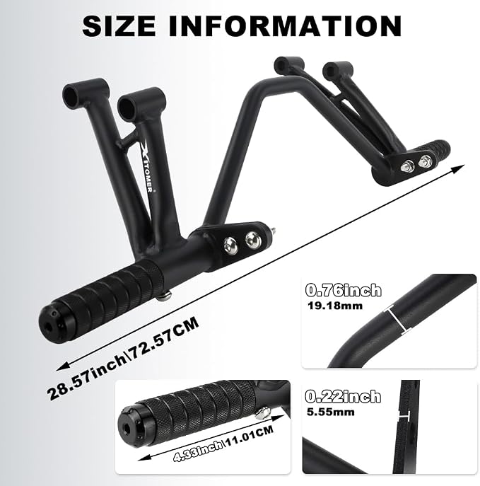 Xitomer Subcage Compatible with VFR800 / ABS, VFR800 VTEC/ABS, VFR800 Interceptor/ABS, 2002-2013 Rear Footrests Subcage, Passenger Peg Guard, Peg Support Stunt Step Plate Stunt Protection
