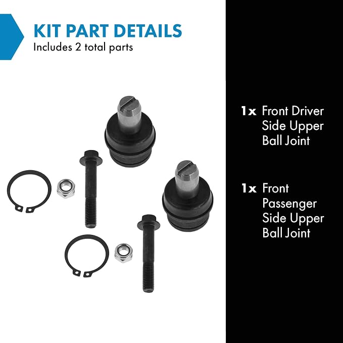 TRQ Front Upper Ball Joint Set Compatible with 1989-1990 Ford Bronco II 1991-1994 Explorer 1989-1997 Ranger 1994-1997 Mazda B2300 1994-1996 B3000 B4000 1992-1994 Navajo
