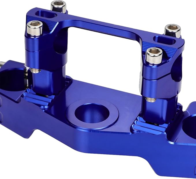 Dirt Pit Bike Top Triple Clamp 7/8" 22MM Upper Triple Tree Bar Mount with Risers Set CNC for TTR 110 TTR110 TTR110E 2008-2025 Blue Motorcycle Motocross