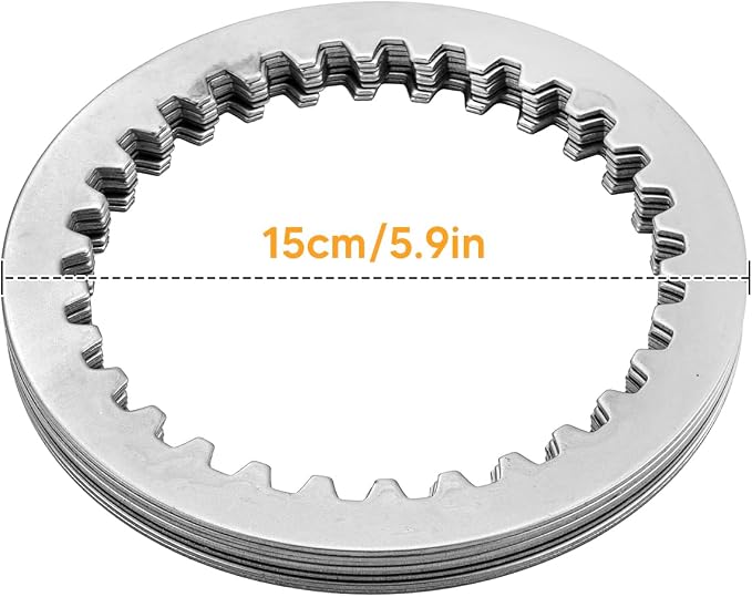 Wsays Extra Clutch Plates Kit Friction Steel Compatible with Harley Softail Heritage Fat Boy Street Bob 2018-2025 Fit FL Touring Street Electra Road Glide Road King 2017-2025 Fit M8 Engine Model