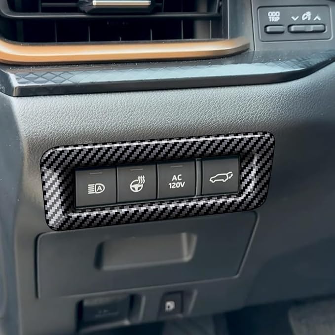 Multi Function Button Frame Interior Modifications Compatible with Toyota Grand Highlander 2024 2025 2026 Fit for 2024-2026 Grand Highlander ABS Accessories(Wood Grain)