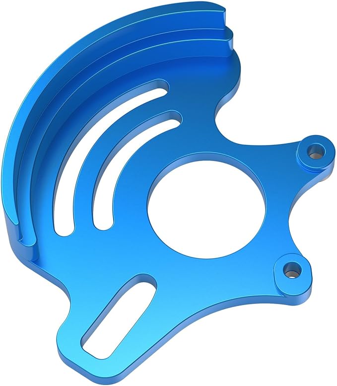 NICECNC Rear Caliper Bracket Disc Brake Guard 11mm Aluminum Compatible with Yamaha YFZ450R 2009 2010 2011 2012-2022, Blue