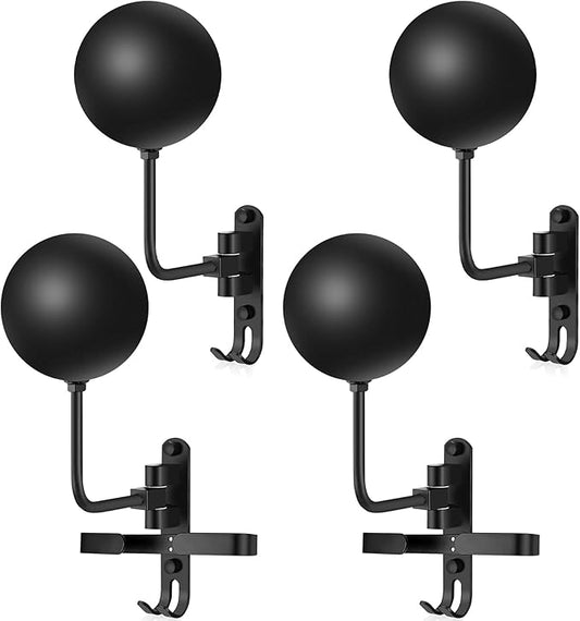 Motorcycle Helmet Rack Wall Mount Bike Helmet Holder Mount Bicycle Helmet Display Hanger Stand with 2 Hooks Motorcycle Accessories for Baseball Rugby Helme