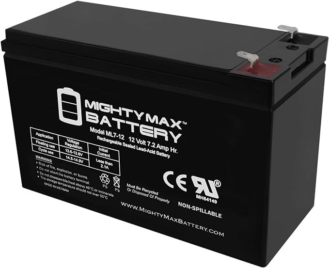 Mighty Max Battery 12V 7Ah SLA Battery Replacement for Ride on Razor Scooter