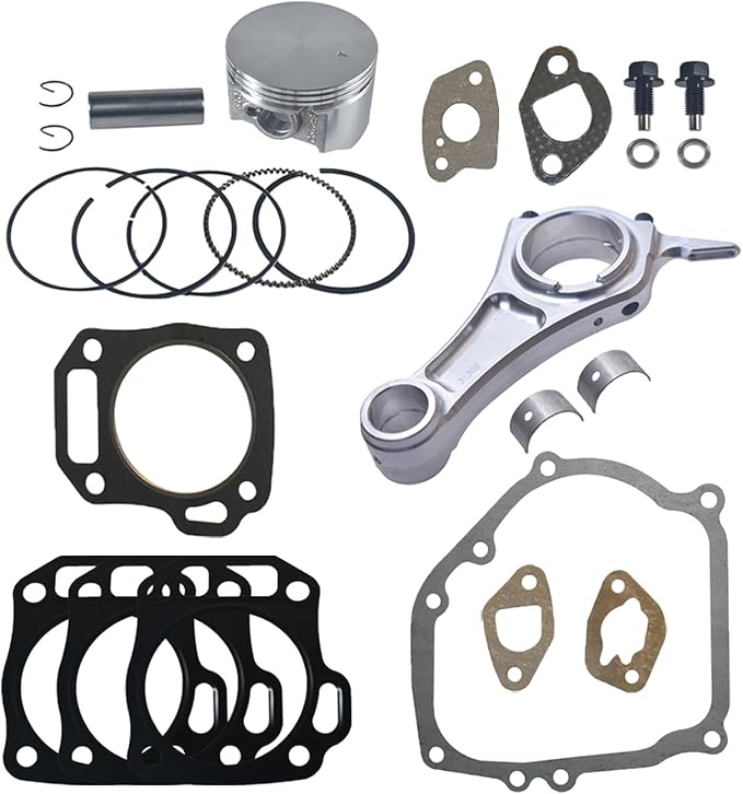 Billet Rod（3.308） Kit With 70mm Flat Top Piston for the Harbor Freight Predator 212cc Hemi and Non-Hemi versions Engine.