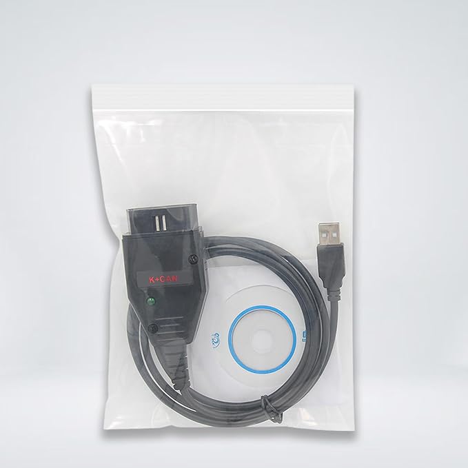 OBD2 Cable for V A G K+CAN Commander v1.4 Diagnostic Scanner Tool,Compatible with V-W/Audi/Skoda/Seat Vehicles,Fit for ECU Programming Tool OBDII Code Reader