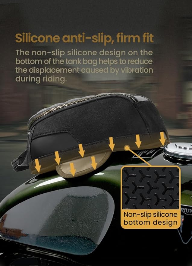 Loboo Tank Bag Ring Quick Disassembly And Non-Contact With The Paint Surface Of The Fuel Tank Will Not Damage The Paint Surface, Compatible With Kawasaki Versys 650 1000 Z1000 Z 900 RS