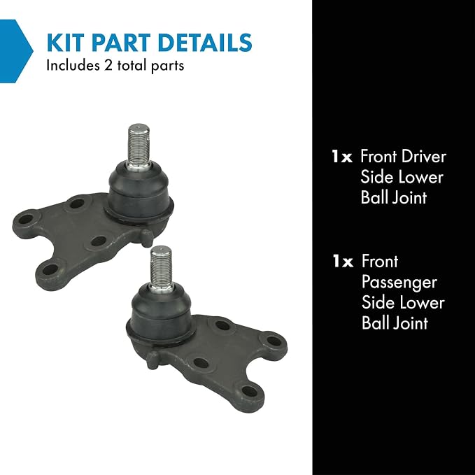 TRQ Front Lower Ball Joint Set Compatible with 1994-2002 Honda Passport 1989-2000 Isuzu Amigo 2002-2004 Axiom 1991-2004 Rodeo 2001-2003 Rodeo Sport 1992-1994 Trooper