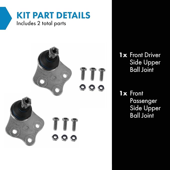 TRQ Front Upper Ball Joint Set Compatible with 03-12 Mercedes-Benz