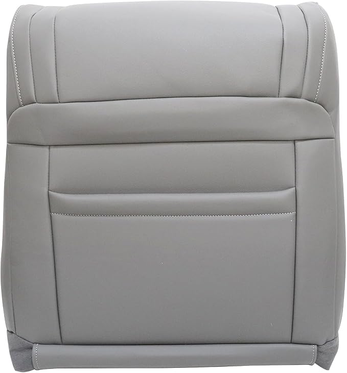 SecosAutoparts Driver & Passenger Side Bottom & Top Replacement Leather Seat Covers Gray Compatible with Toyota Tundra 2007 2008 2009 2010 2011 2012 2013