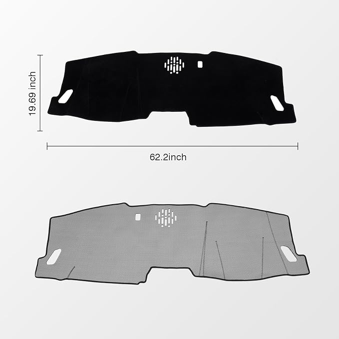 KUST Black Dash Cover for Honda Pilot 2023-2025 2026 (Only fit for Sport/EX-L/TrailSport/Touring) Polyester Dashboard Cover Non-Slip Accessories for Pilot Dash Mat Sunshade Windshield No Glare Black