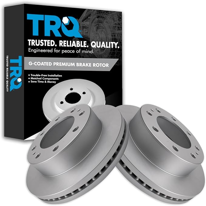 TRQ Front Brake Rotor Set Compatible with 99-20 Chevrolet GMC 03-09 Hummer